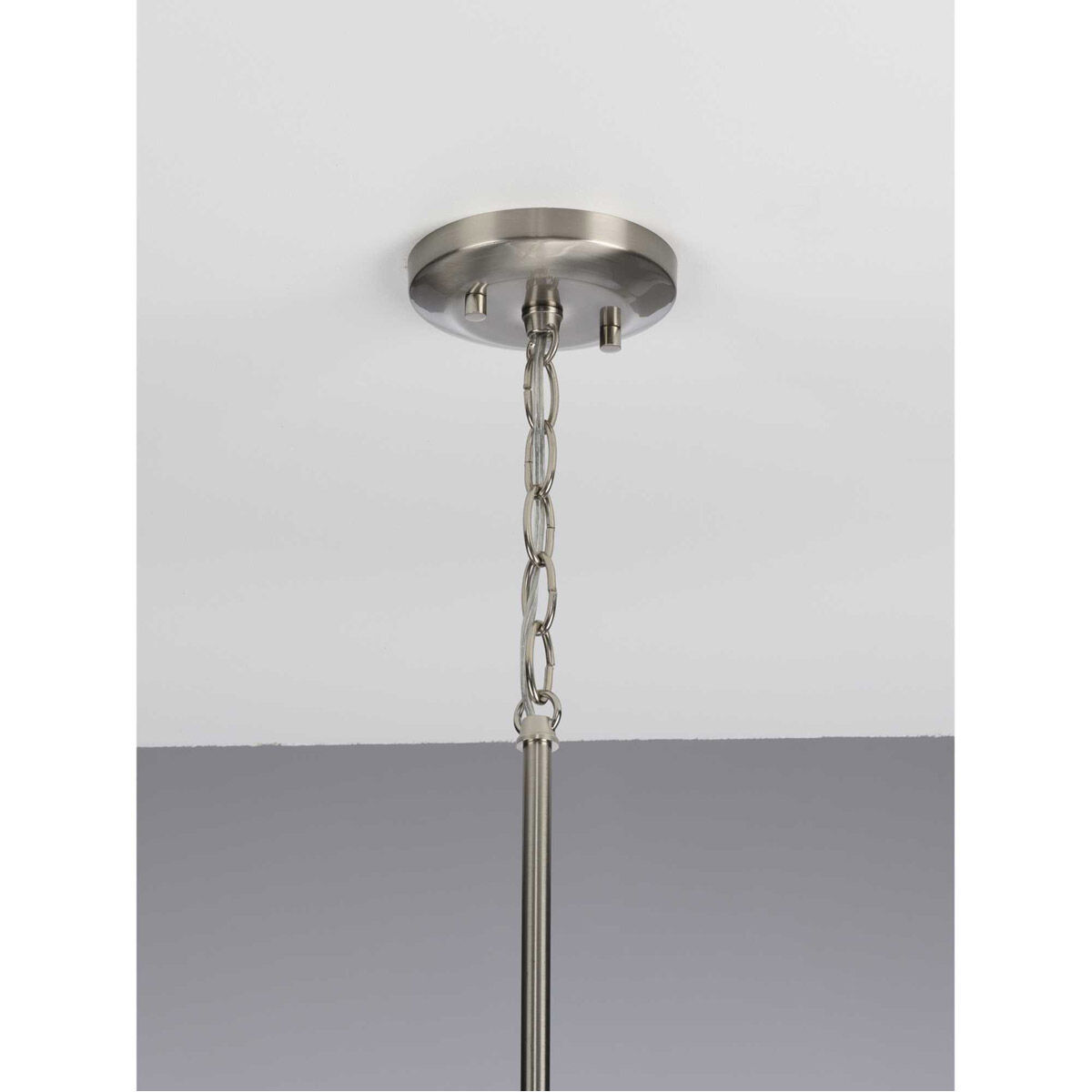 Kempsey 3 Light 22 inch Brushed Nickel Semi-Flush Mount Convertible Ceiling Light