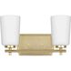 Adley 2 Light 13.88 inch Satin Brass Bath Vanity Light Wall Light