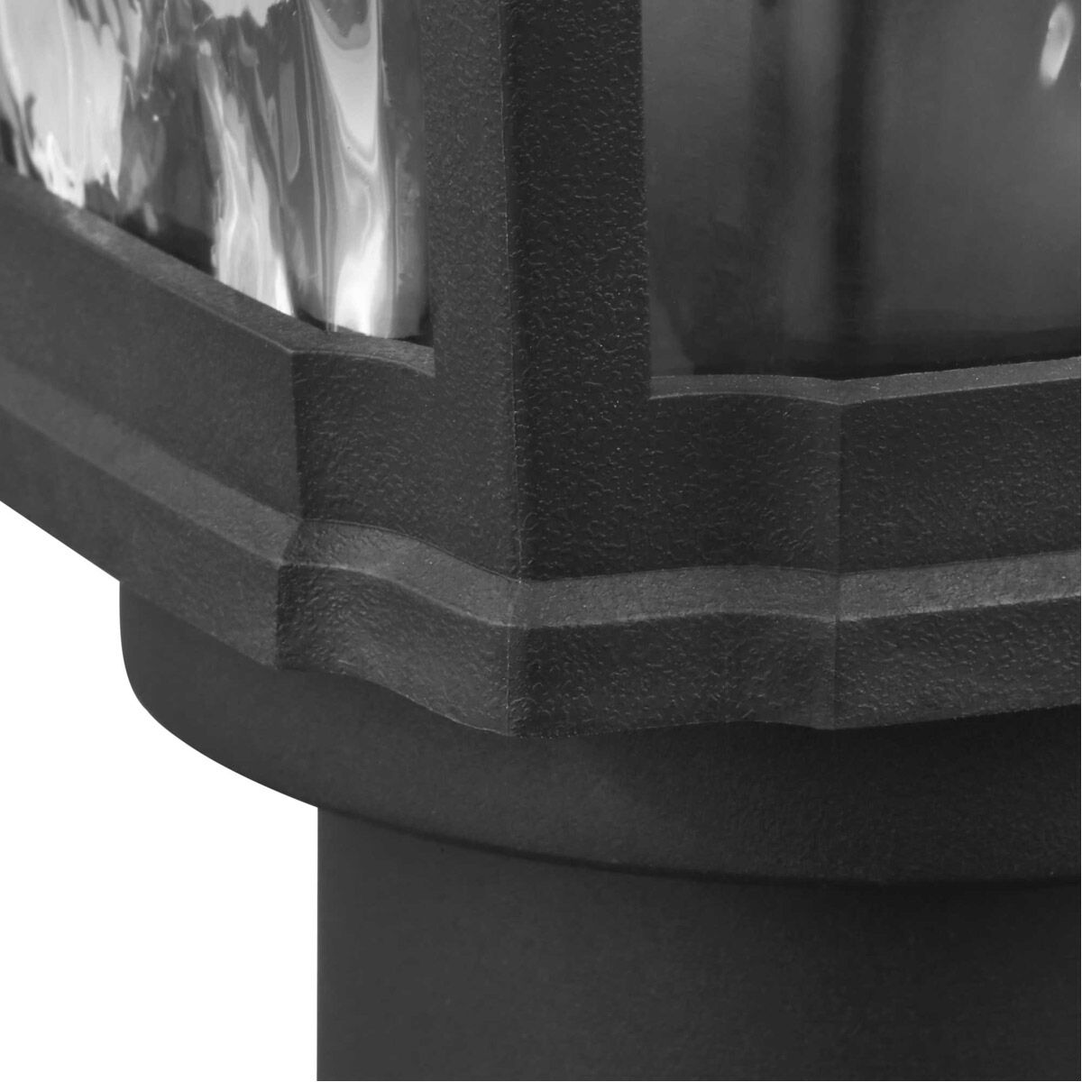 Marquette 1 Light 19 inch Textured Black Outdoor Post Lantern, with DURASHIELD