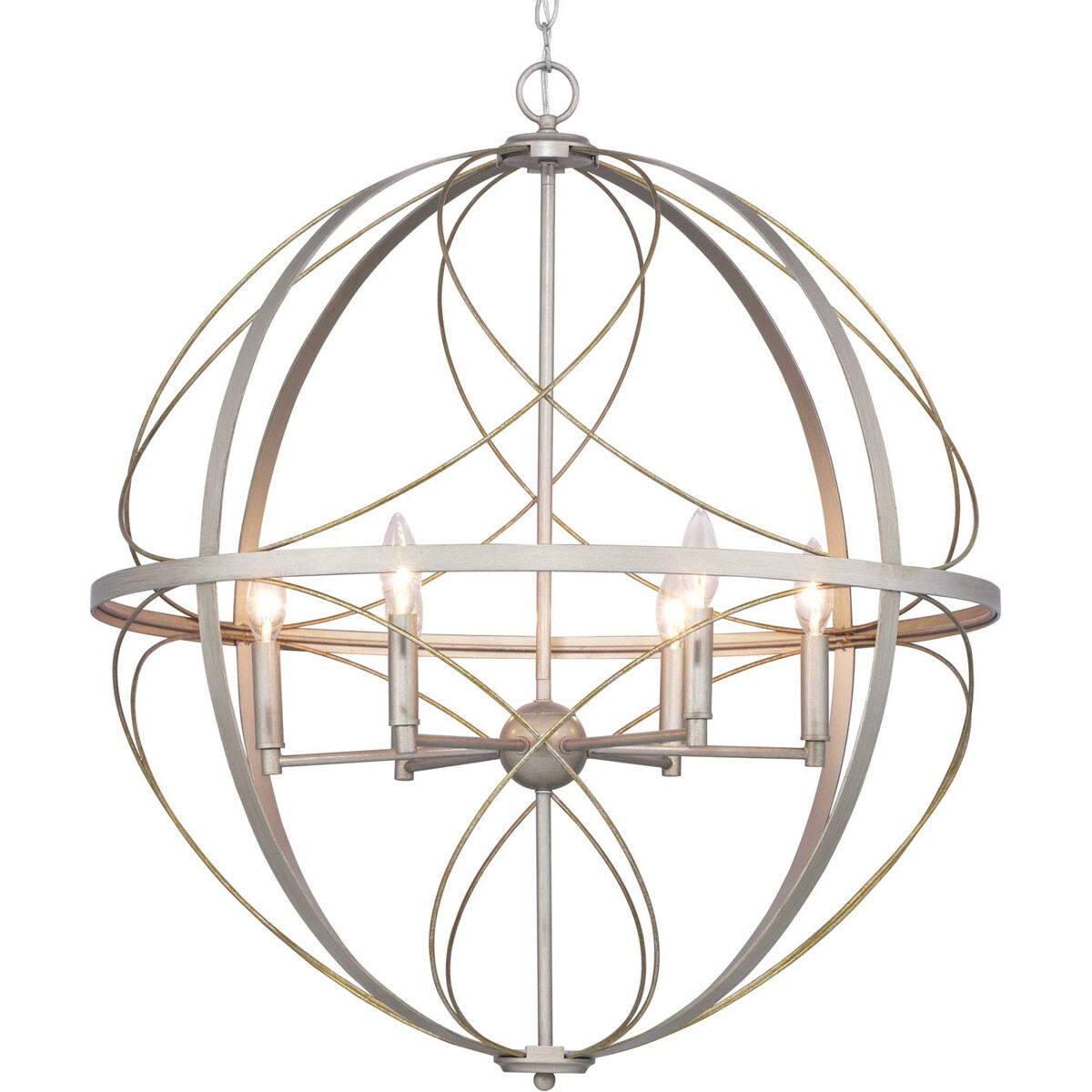 Brandywine 6 Light Silver Ridge Pendant Ceiling Light