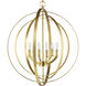 Equinox 6 Light Satin Brass Pendant Ceiling Light