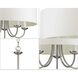 Drum Shade 5 Light 22 inch Brushed Nickel Chandelier Ceiling Light
