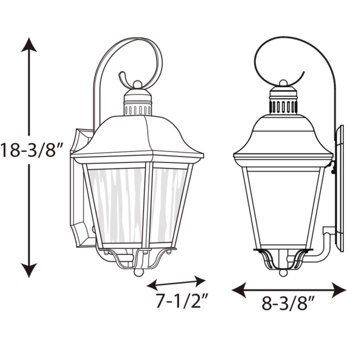 Andover Outdoor Wall Lantern, Medium