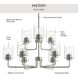 Merry 9 Light 28 inch Brushed Nickel Chandelier Ceiling Light