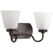 Keats 2 Light 15.5 inch Antique Bronze Bath Vanity Wall Light