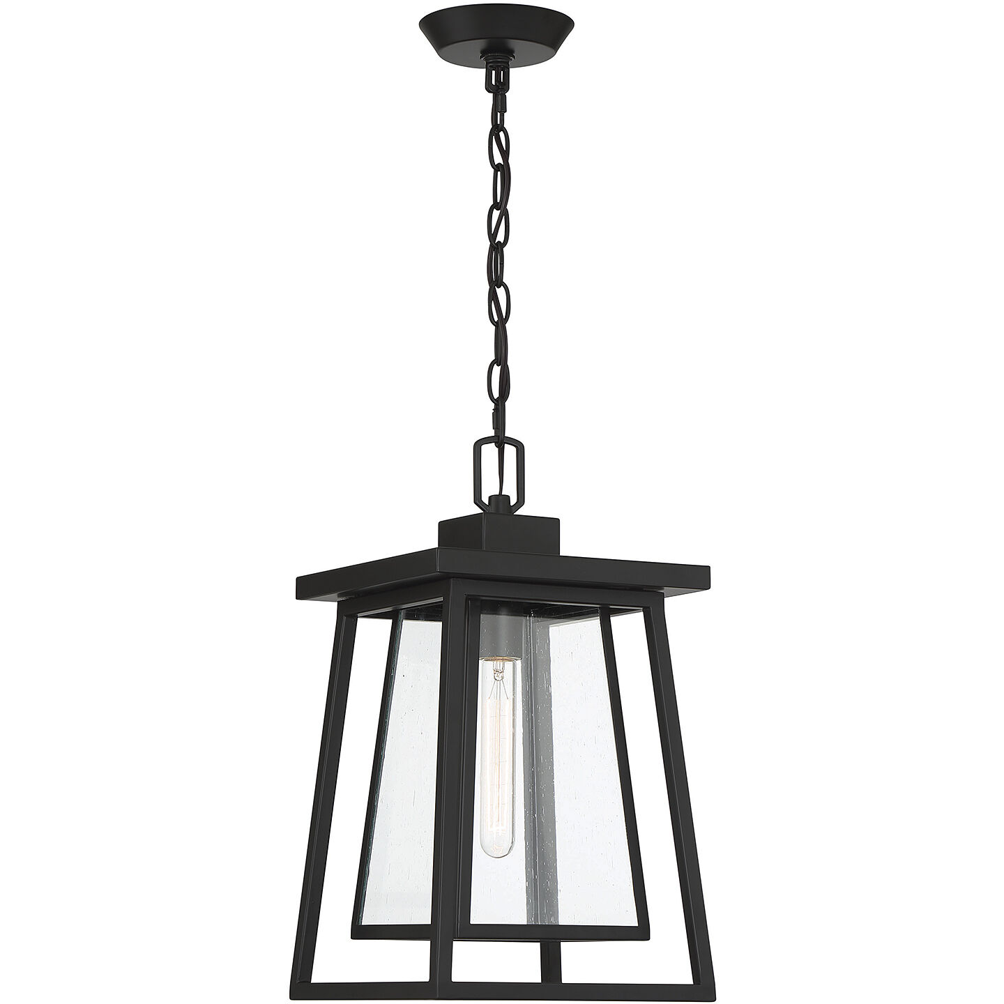 Denver 1 Light 8 inch Black Outdoor Hanging Lantern