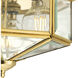 Beveled Glass 3 Light 9.75 inch Polished Brass Flush Mount Ceiling Light