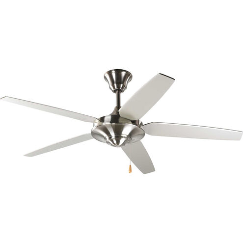 AirPro 54 inch Brushed Nickel with Silver/Natural Cherry Blades Ceiling Fan