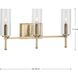 Elara 3 Light 22 inch Vintage Brass Bath Vanity Wall Light