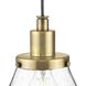 Hinton 1 Light 8 inch Vintage Brass Mini-Pendant Ceiling Light