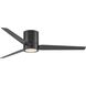 Braden 54 inch Matte Black with Matte Black and Distressed Ebony Blades Hugger Ceiling Fan