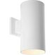 Cylinder 1 Light 12 inch White Outdoor Wall Cylinder in Standard