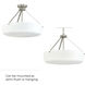 Lieon 3 Light 21 inch Brushed Nickel Convertible Pendant Ceiling Light
