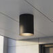Cylinder 1 Light 5 inch Black Outdoor Ceiling Mount Cylinder in Standard Lamping