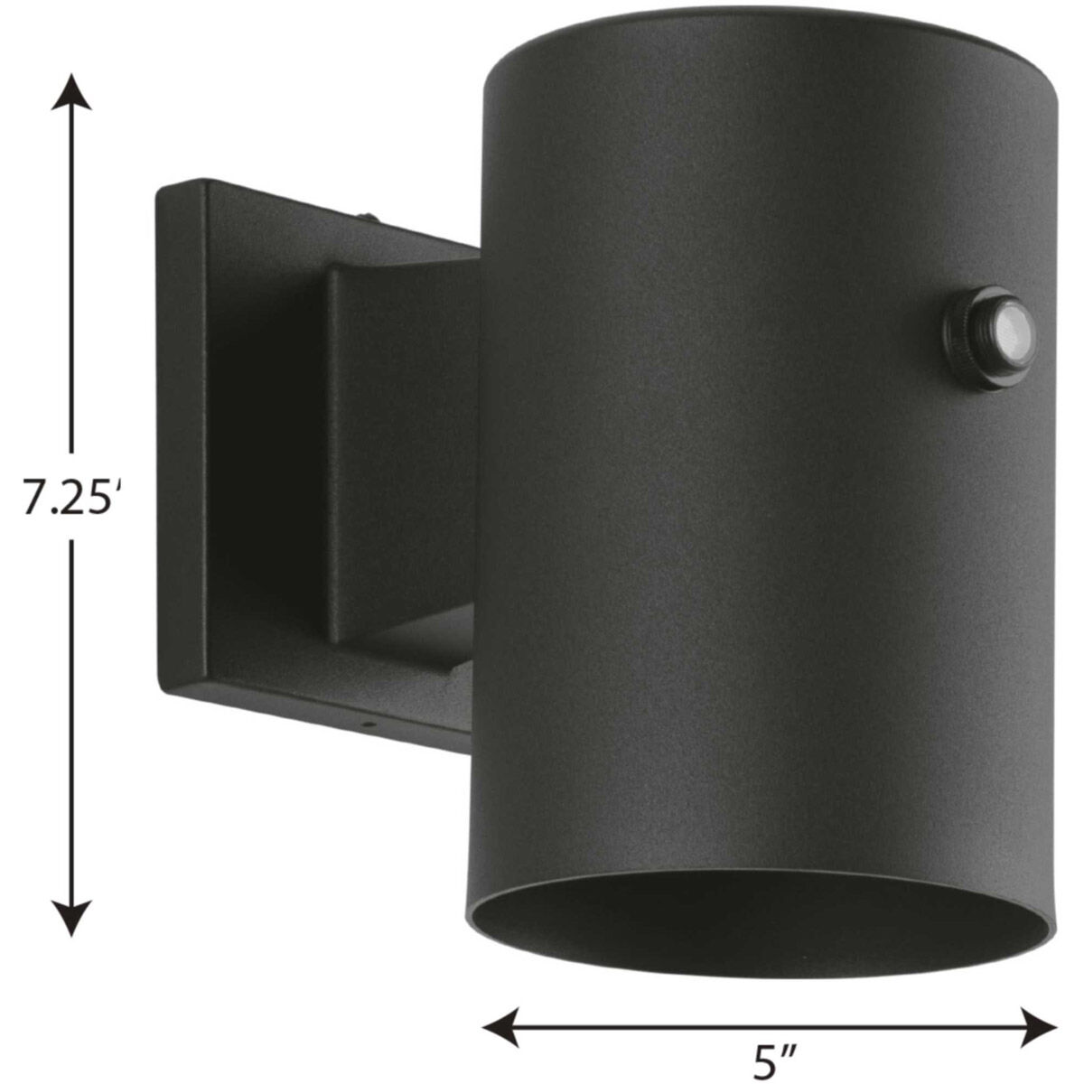 CYL RNDS Outdoor Wall Lantern in Black, Progress LED