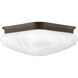LED Square Glass FM LED 9.5 inch Antique Bronze Flush Mount Ceiling Light, Progress LED