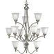 Renovations 12 Light 33 inch Antique Nickel Chandelier Ceiling Light