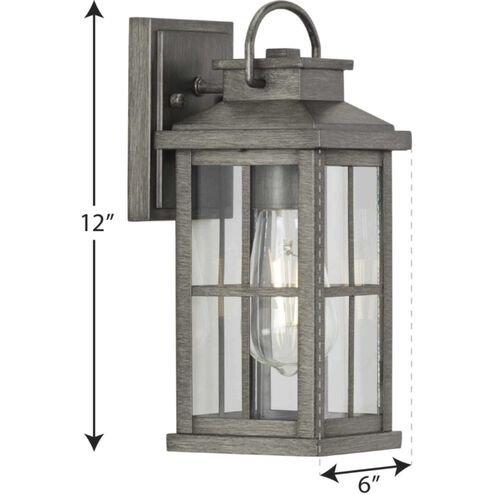 Williamston 1 Light 12 inch Antique Pewter Outdoor Wall Lantern, Small