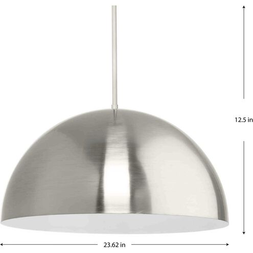 Perimeter 1 Light 23.62 inch Brushed Nickel Pendant Ceiling Light