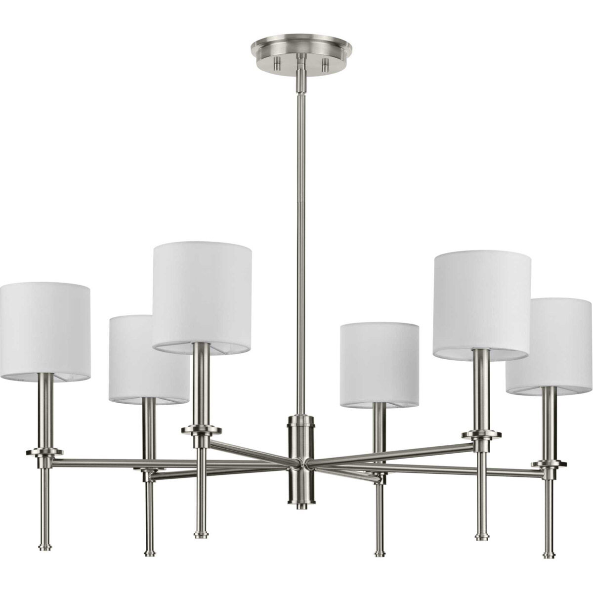 Elara 6 Light 30 inch Brushed Nickel Chandelier Ceiling Light