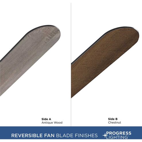 Claret 54 inch Oil Rubbed Bronze with Antique Wood/Chestnut Blades Ceiling Fan