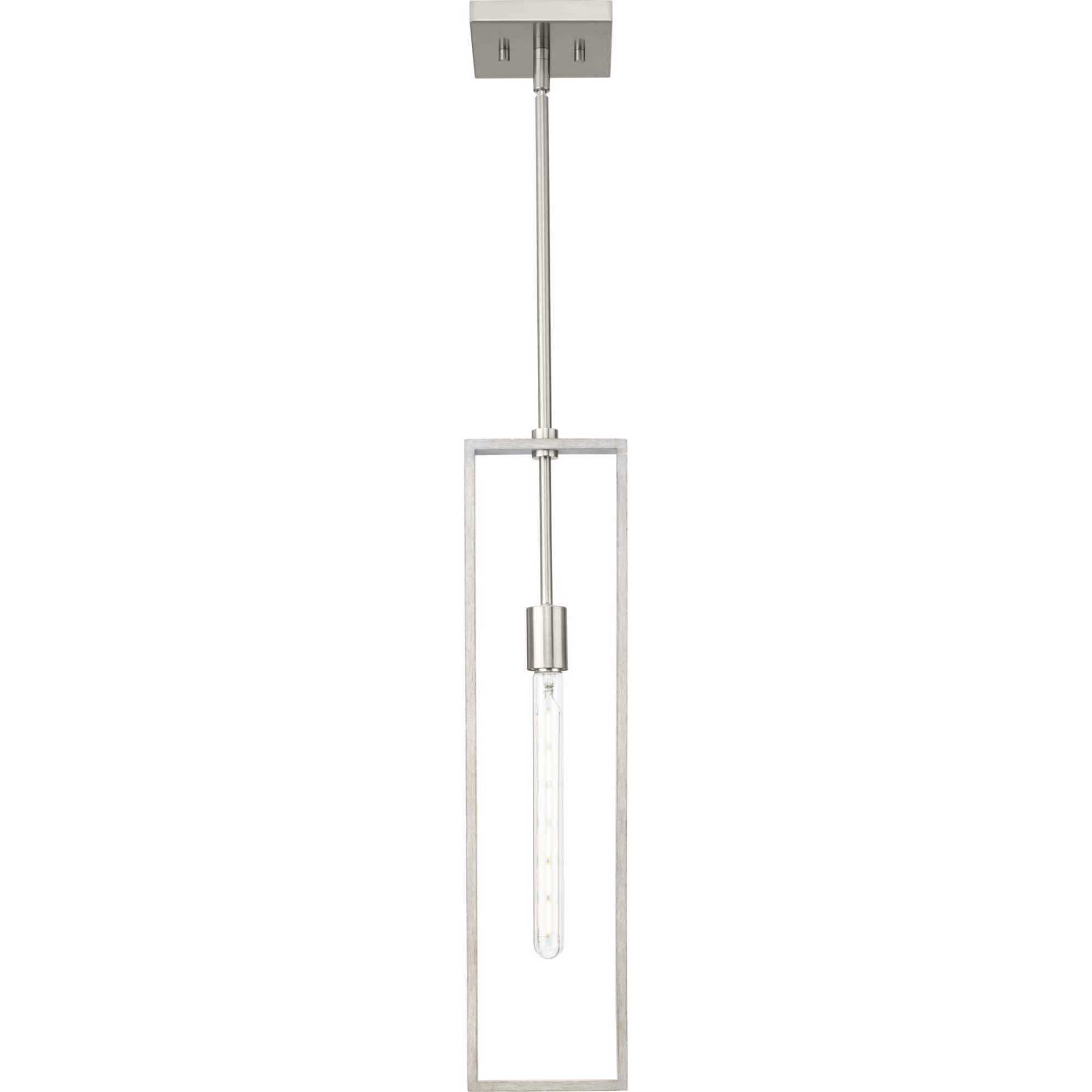 Boundary 1 Light 6 inch Brushed Nickel Pendant Ceiling Light, Design Series