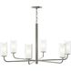 Mack 6 Light 34 inch Brushed Nickel Chandelier Ceiling Light
