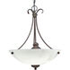 Travera 3 Light 20 inch Copper Verde Hall & Foyer Ceiling Light