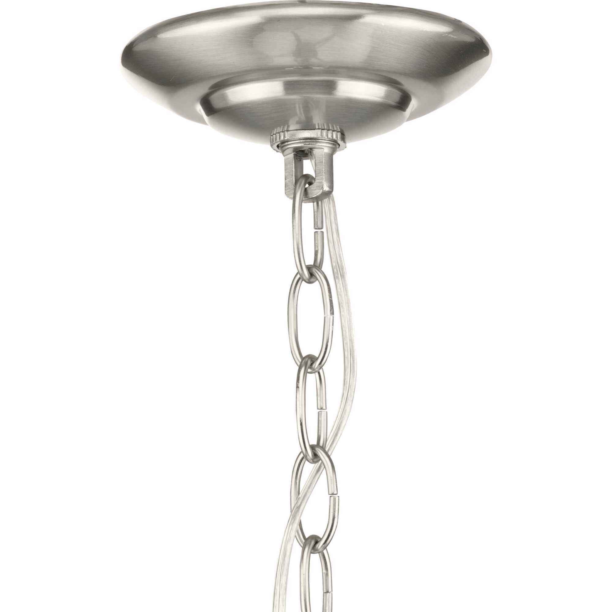 Bravo 5 Light 27 inch Brushed Nickel Chandelier Ceiling Light