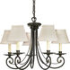 Bradford 5 Light 22 inch Forged Bronze Chandelier Ceiling Light