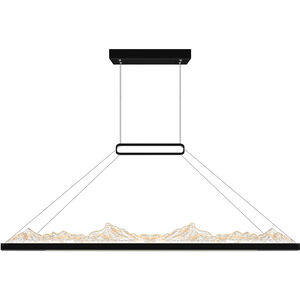 Himalayas LED 48 inch Black Island/Pool Table Light Ceiling Light