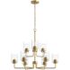 Merry 9 Light 28 inch Brushed Gold Chandelier Ceiling Light