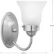 Fluted Glass 1 Light 5.25 inch Brushed Nickel Bath Vanity Wall Light in Etched