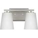Vertex 2 Light 12.87 inch Brushed Nickel Bath Light Wall Light