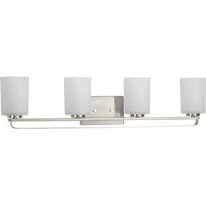 League 4 Light 33 inch Brushed Nickel Bath Vanity Wall Light