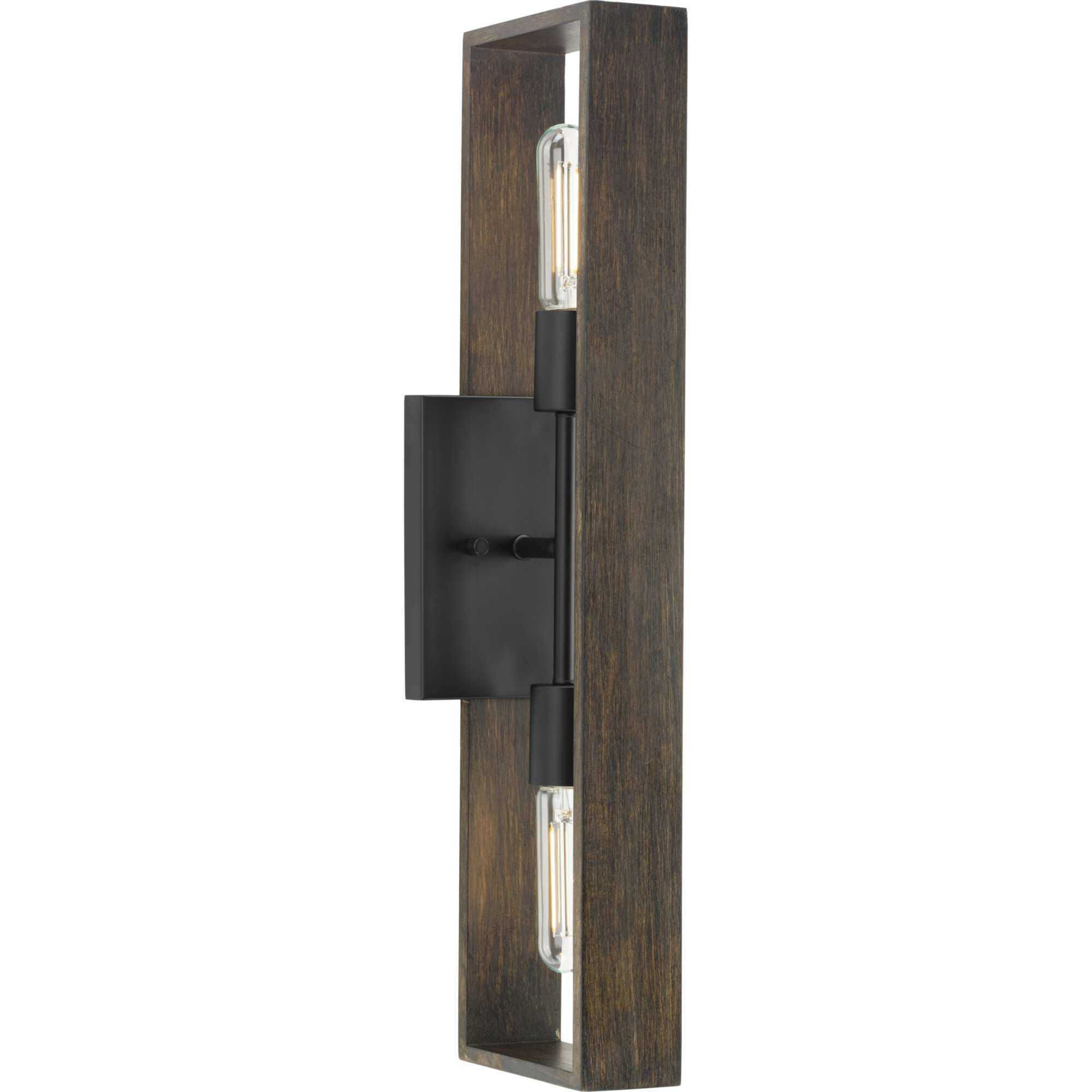 Boundary 2 Light 24 inch Matte Black Wall Bracket Wall Light, Design Series