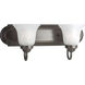 Builder Bath 2 Light 18 inch Antique Bronze Bath Vanity Wall Light in Bulbs Included, Fluorescent