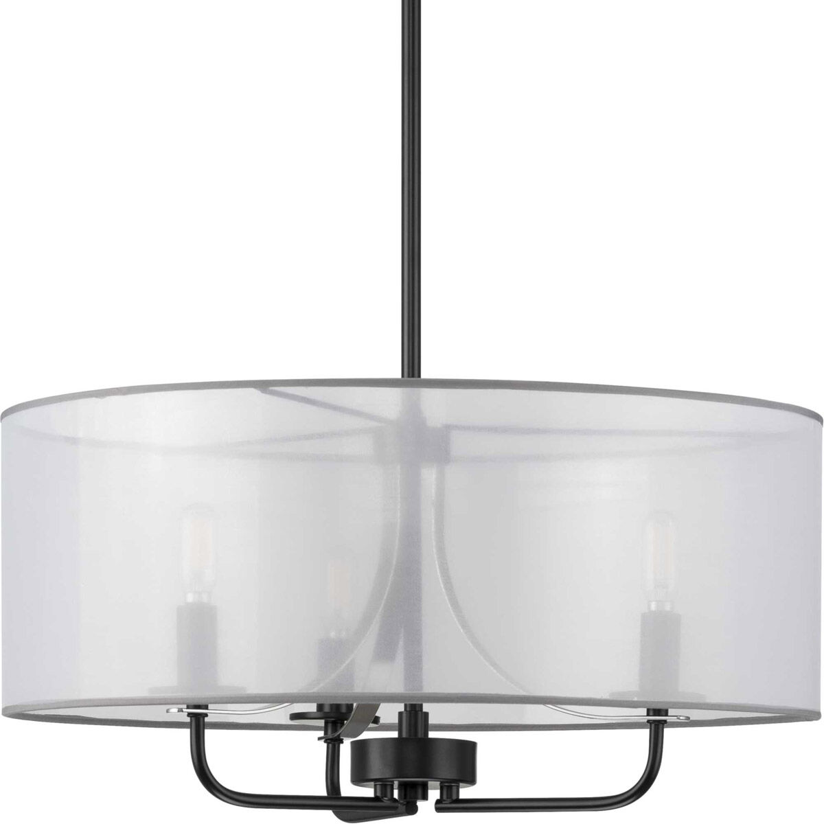Riley 3 Light Matte Black Pendant Ceiling Light