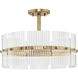 Seville 4 Light 17.87 inch Soft Gold Convertible Pendant Ceiling Light, Design Series