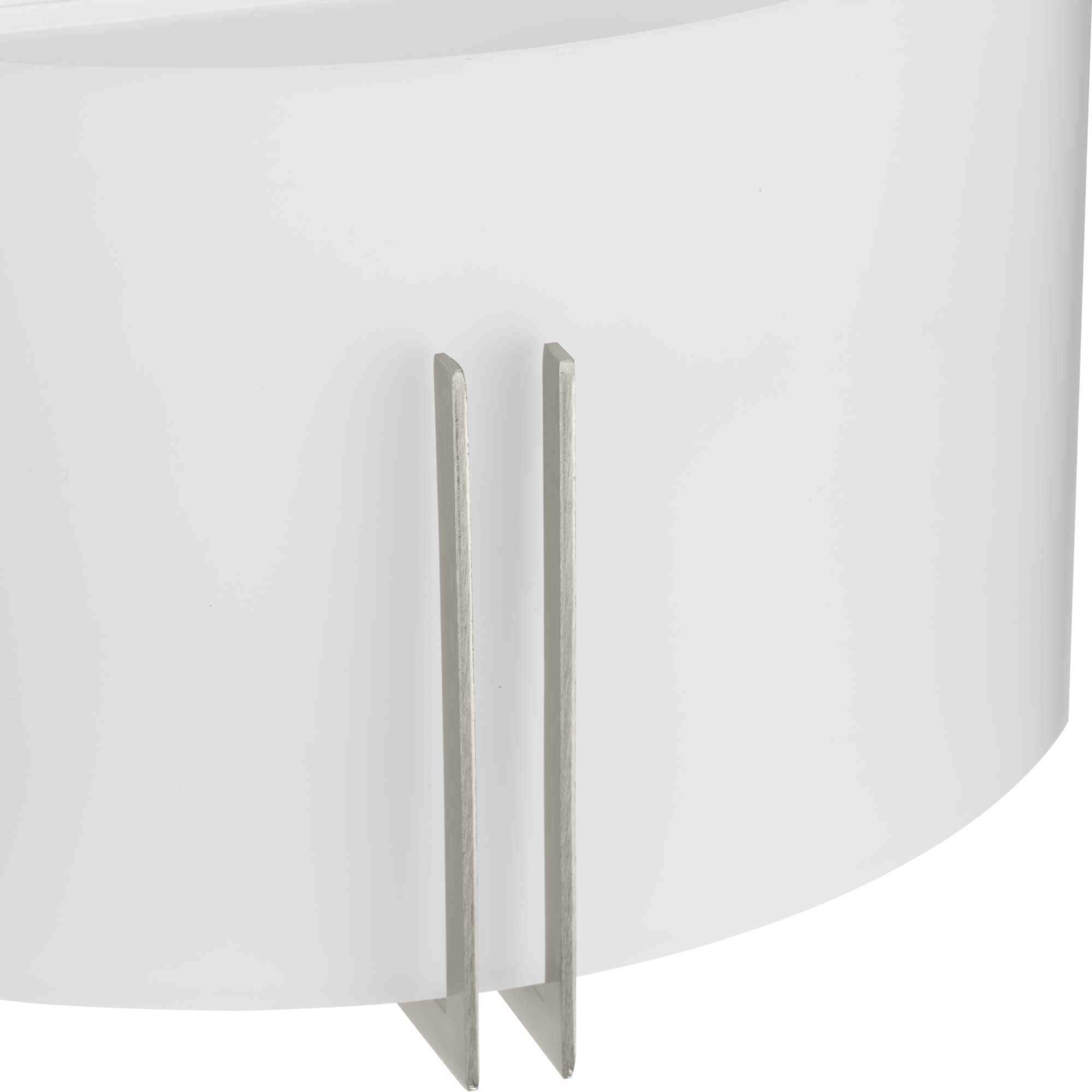 Modern Glass Sconce 2 Light 4 inch Brushed Nickel ADA Wall Sconce Wall Light