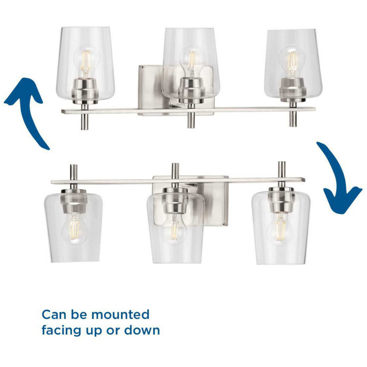 Calais 3 Light 24 inch Brushed Nickel Bath Vanity Wall Light