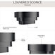 Louvered 1 Light 14 inch Matte Black Wall Sconce Wall Light