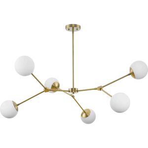Haas 6 Light 50 inch Brushed Bronze Chandelier Ceiling Light, Design Series