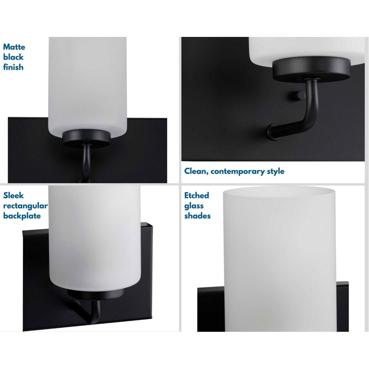 Merry 4 Light 30 inch Matte Black Bath Vanity Light Wall Light