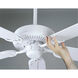 AirPro 52 inch White with Washed Oak/White Blades Ceiling Fan in White/Washed Oak
