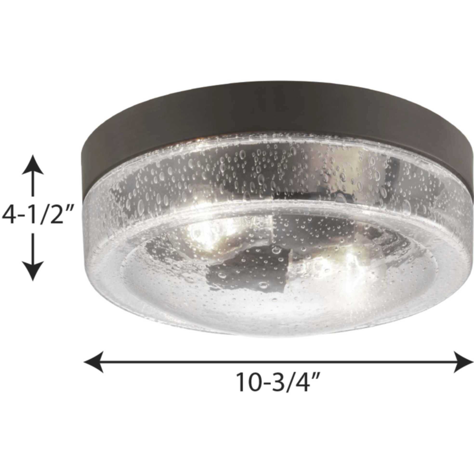 Weldon 2 Light 11 inch Architectural Bronze Outdoor Flush Mount