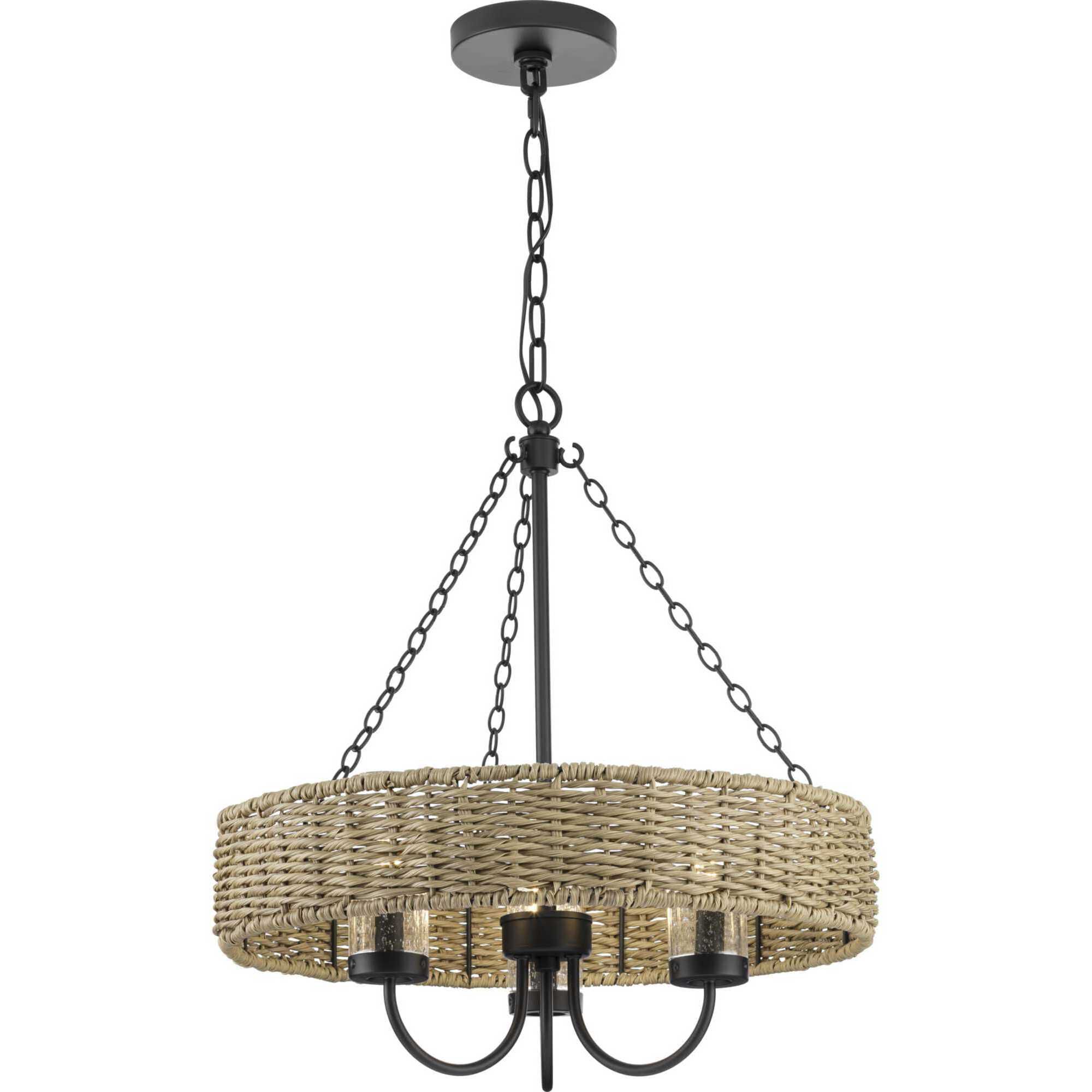Pembroke 3 Light 20 inch Matte Black Outdoor Chandelier