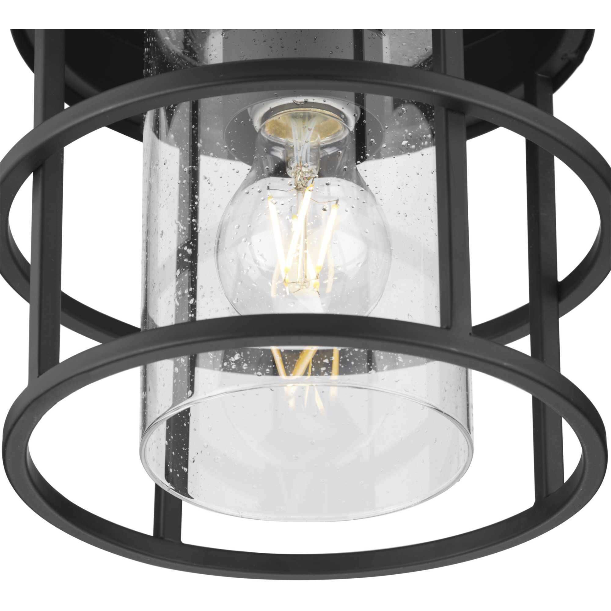 Burgess 1 Light 8.87 inch Matte Black Flushmount Ceiling Light, Design Series