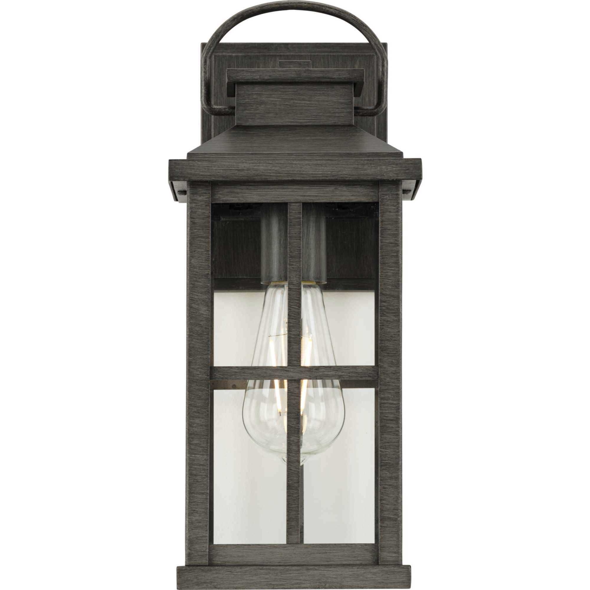 Williamston 1 Light 14 inch Antique Pewter Outdoor Wall Lantern, Medium