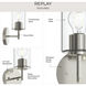 Replay 1 Light 6 inch Polished Nickel Bath & Vanity Light Wall Light